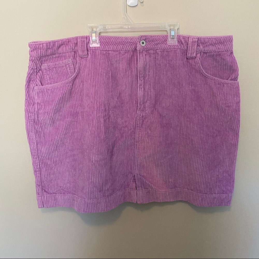 Purple Corduroy Skirt